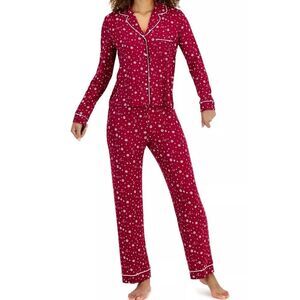 Jenni NWT size XXL pajama set maroon moon and stars